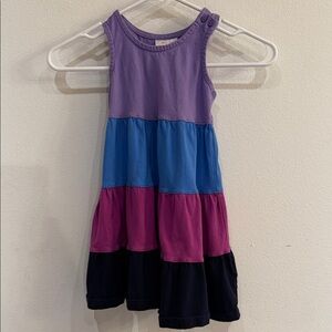 Hanna Andersson Purple and Blue Tiered Dress